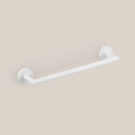 Matte white towel bar 35 cm