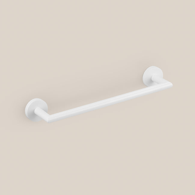Matte white towel bar 35 cm