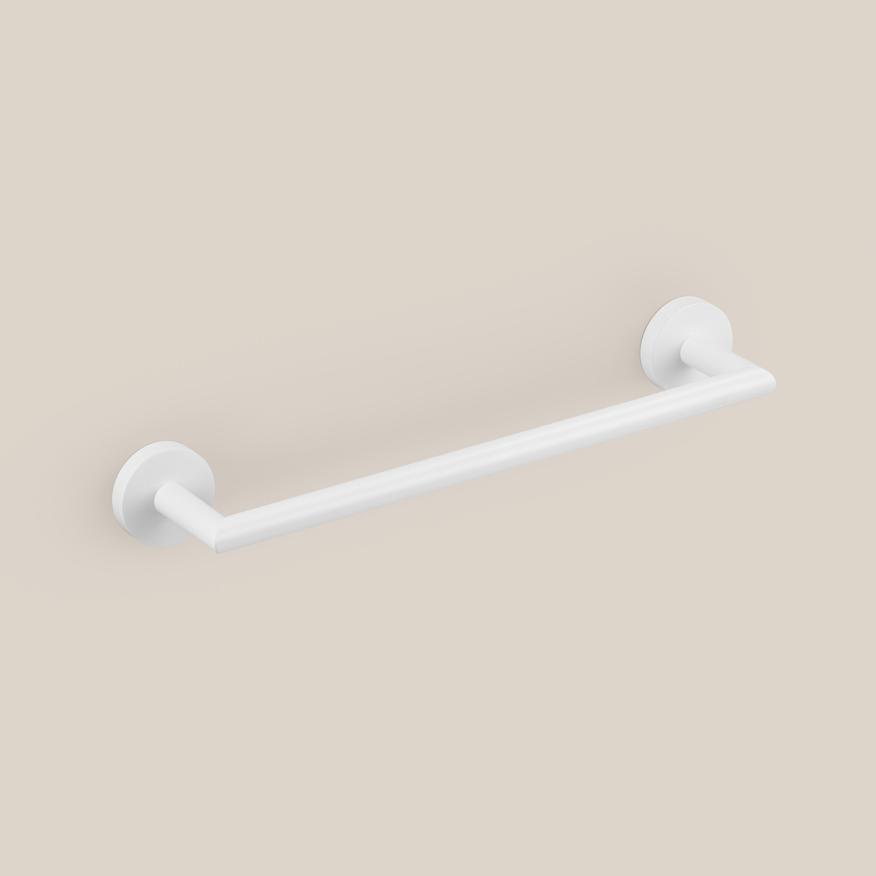 Matte white towel bar 35 cm