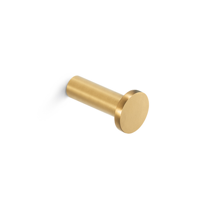 Brushed gold single towel hook