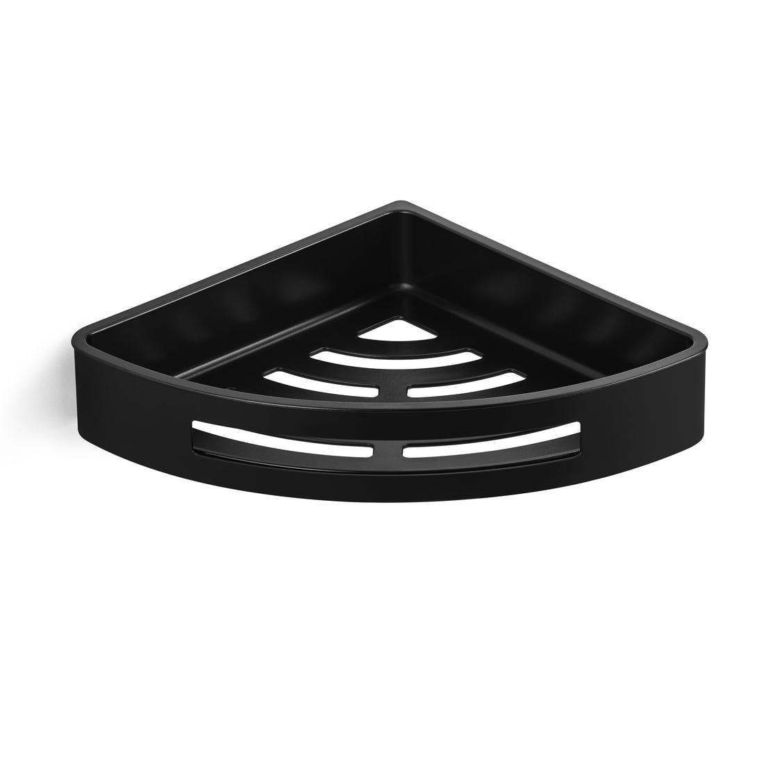 Corner shower shelf – matte black finish