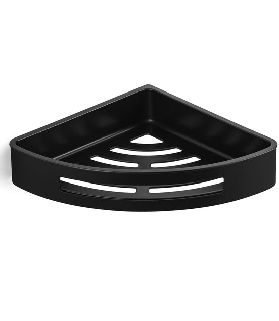 Corner shower shelf – matte black finish