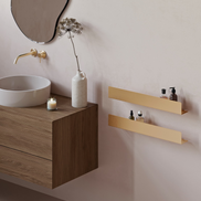 Brushed gold shower shelf  40 cm