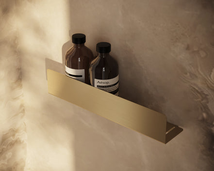 Brushed gold shower shelf  40 cm