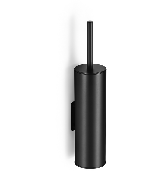 Chrome wall-mounted toilet brush