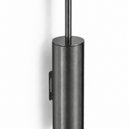 Chrome wall-mounted toilet brush