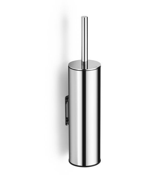 Chrome wall-mounted toilet brush