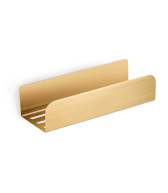 Matte white shower shelf – no-drill installation