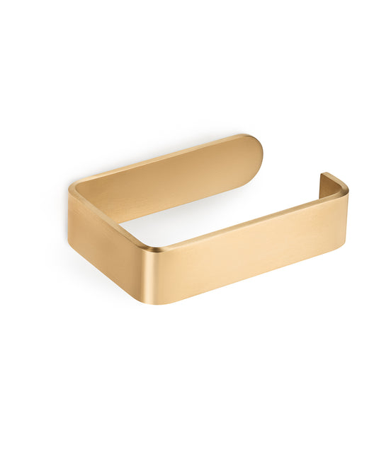 Toilet paper holder without drilling – brushed gold finish