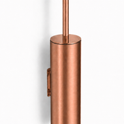 Chrome wall-mounted toilet brush