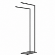 Chrome freestanding towel rack