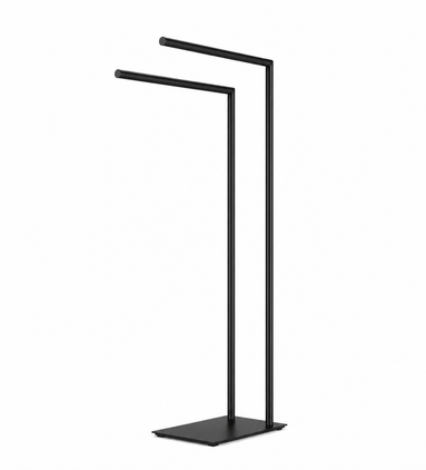 Matte black freestanding towel rack