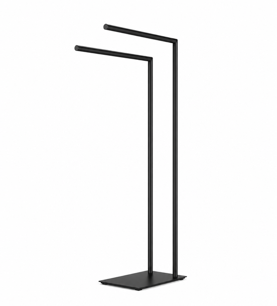 Freestanding towel holder with an elegant design – brushed gold finish