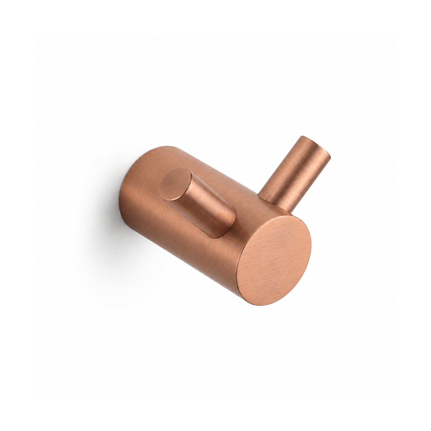 Double wall hook – brushed copper finish