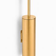Chrome wall-mounted toilet brush