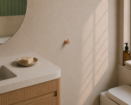 Bathroom wall hook – brushed copper finish