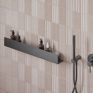 Brushed gold shower shelf  40 cm