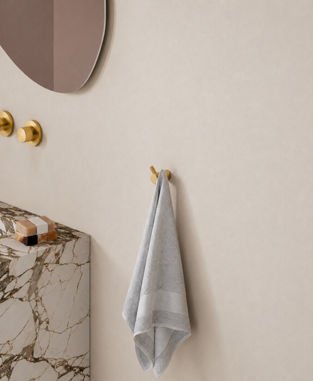 Double wall hook – brushed copper finish