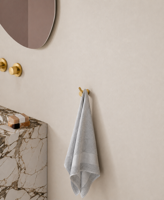 Double wall hook – brushed gold finish