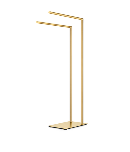 Porte-serviettes sur pied au design élégant – finition or brossé
