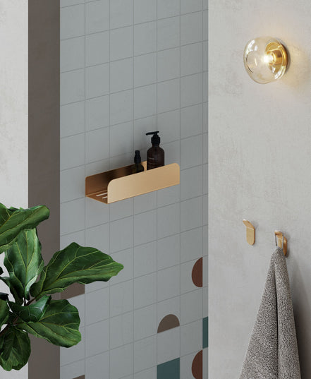Bathroom hook without drilling – brushed copper finish