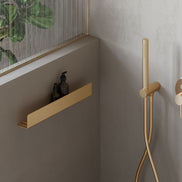 Brushed gold shower shelf  40 cm