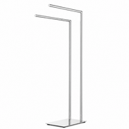Chrome freestanding towel rack