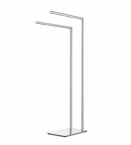 Chrome freestanding towel rack