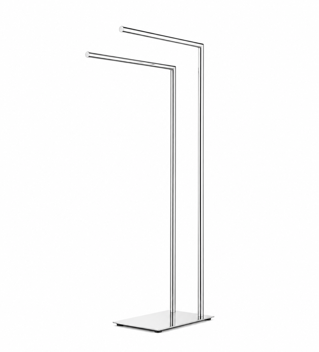 Chrome freestanding towel rack