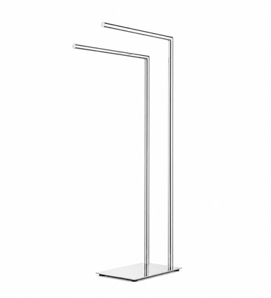 Chrome freestanding towel rack