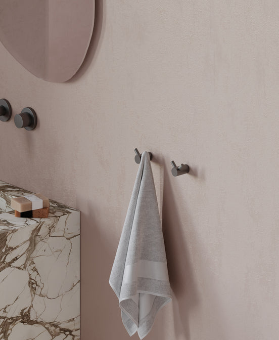 Double wall hook – brushed graphite finish