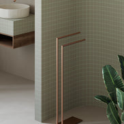 Matte black freestanding towel rack
