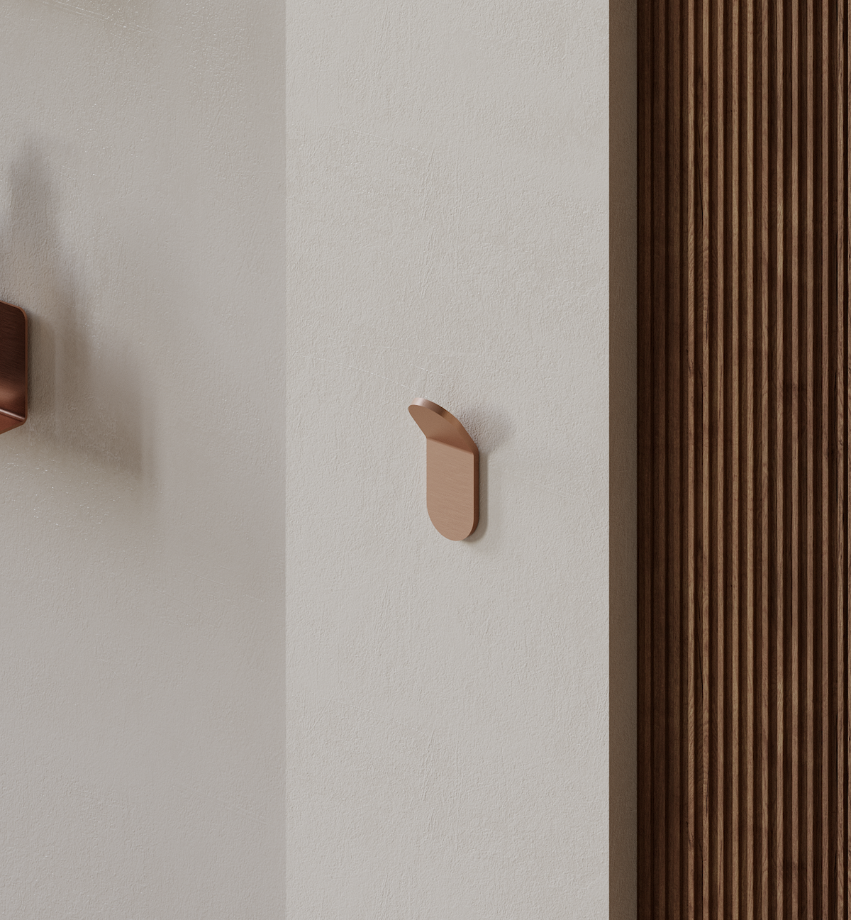 Bathroom hook without drilling – brushed copper finish