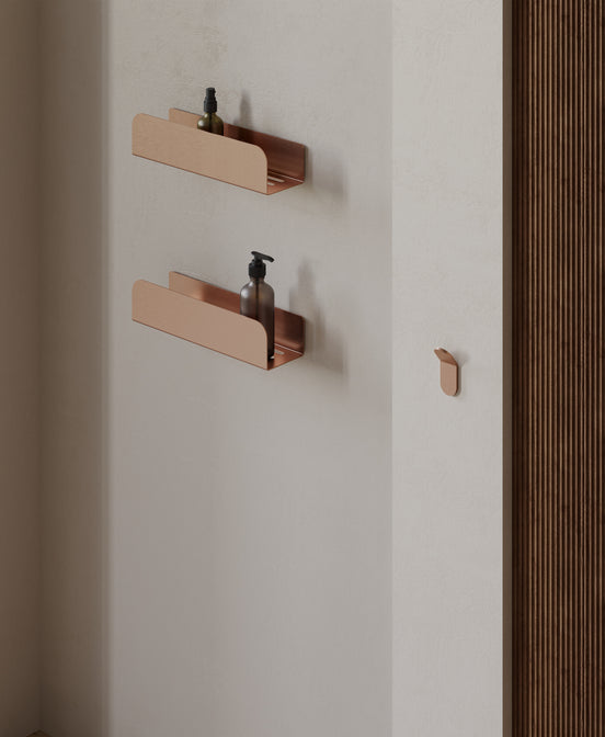 Bathroom hook without drilling – brushed copper finish