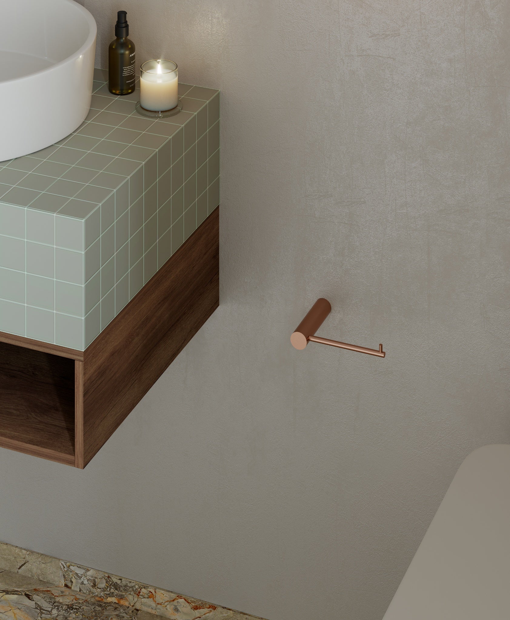 Toilet paper holder brushed graphite