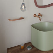 Wall-mounted towel rack 25 cm – brushed graphite finish