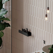 Drill-Free Shower Shelf – Matte black
