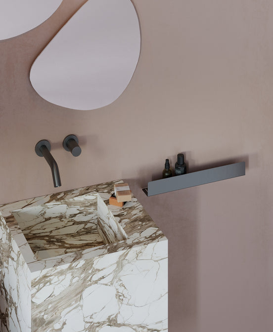 Shower shelf 60 cm brushed graphite