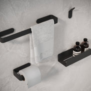 Crochet salle de bain sans perçage – finition noir ma