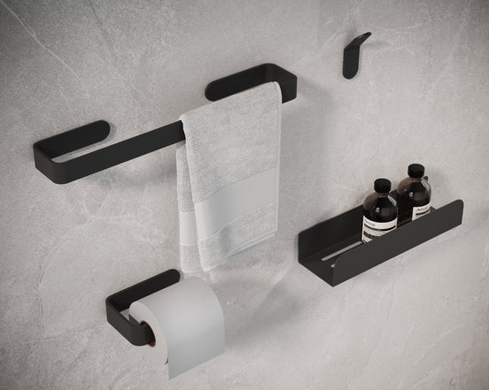 Bathroom hook without drilling – matte black finish