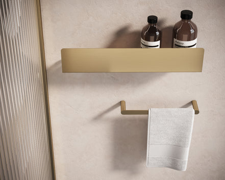 Brushed gold shower shelf  60 cm