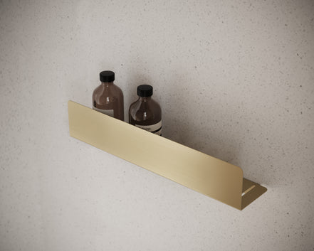 Brushed gold shower shelf  40 cm