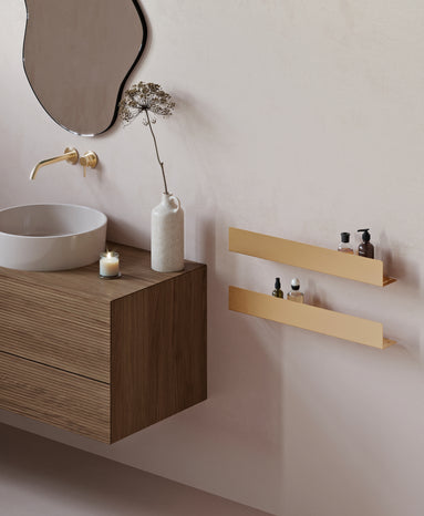 Brushed gold shower shelf  60 cm