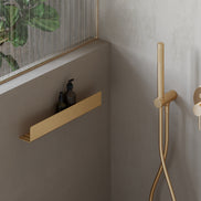 Brushed gold shower shelf  60 cm