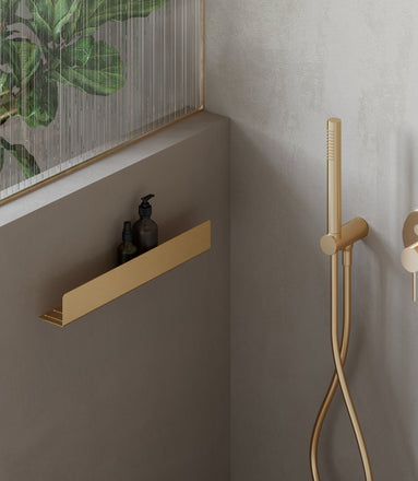 Brushed gold shower shelf  60 cm