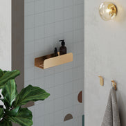Crochet salle de bain sans perçage – finition or brossé